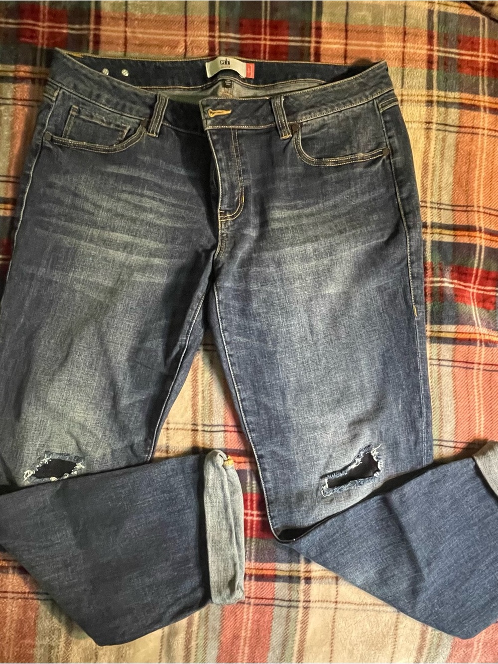 CAbi denim sz12 slim boyfriend
